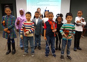 Violin students at CMS-Detroit